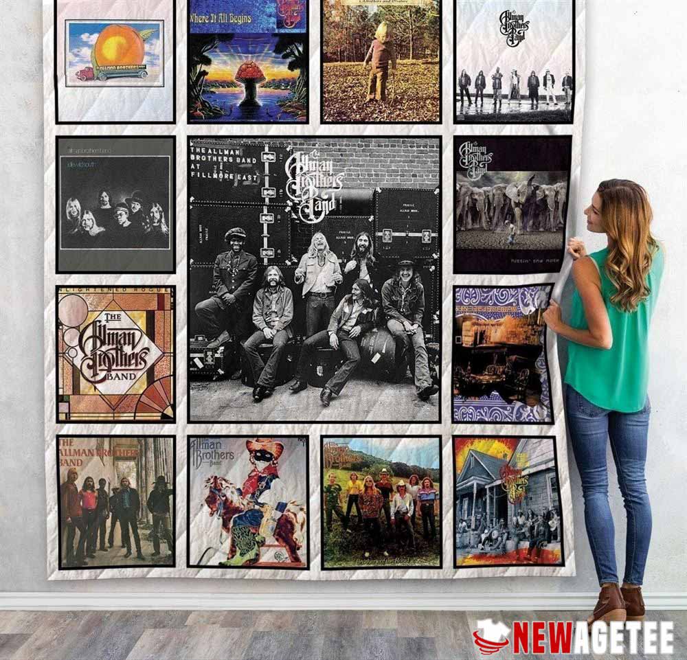 The Allman Brothers Band Albums Sherpa Fleece Blanket Rock And Roll Gift