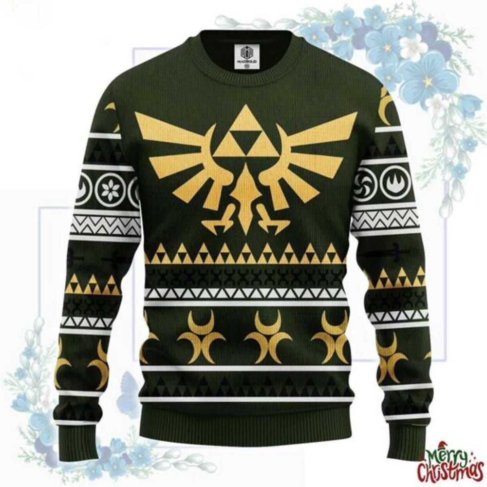 The Legend Of Zelda Symbol Green Ugly Christmas Sweater