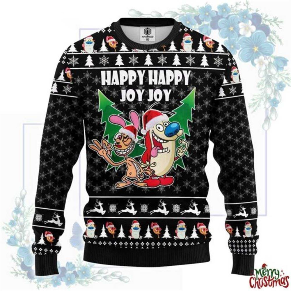 The Ren Stimpy Show Ugly Christmas Sweater
