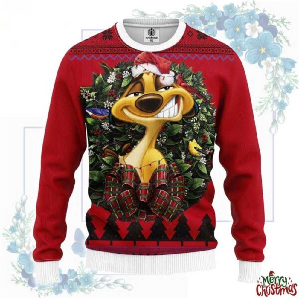 Timon Lion King Ugly Christmas Sweater