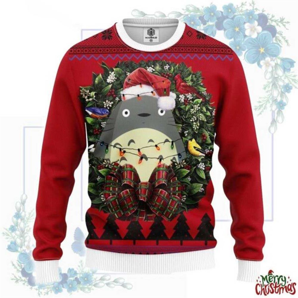 Totoro Christmas Circle Ugly Christmas Sweater