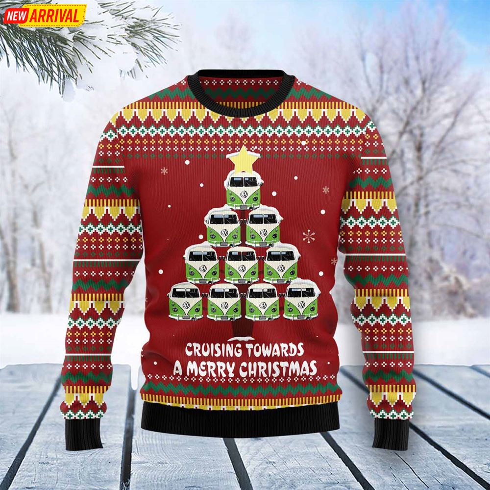Vw Bus Christmas Tree Ugly Christmas Sweater