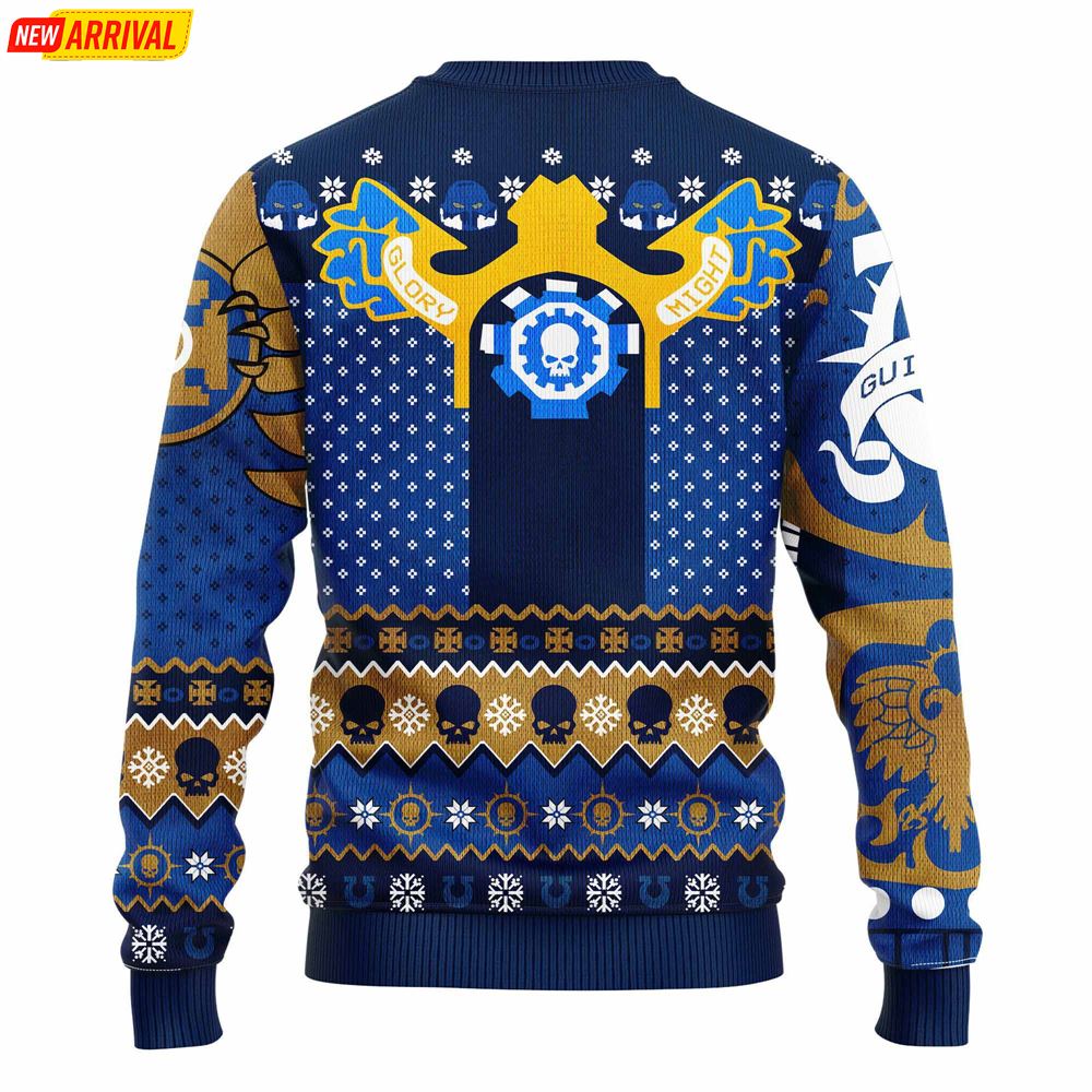Warhammer 40k Blue Ugly Christmas Sweater