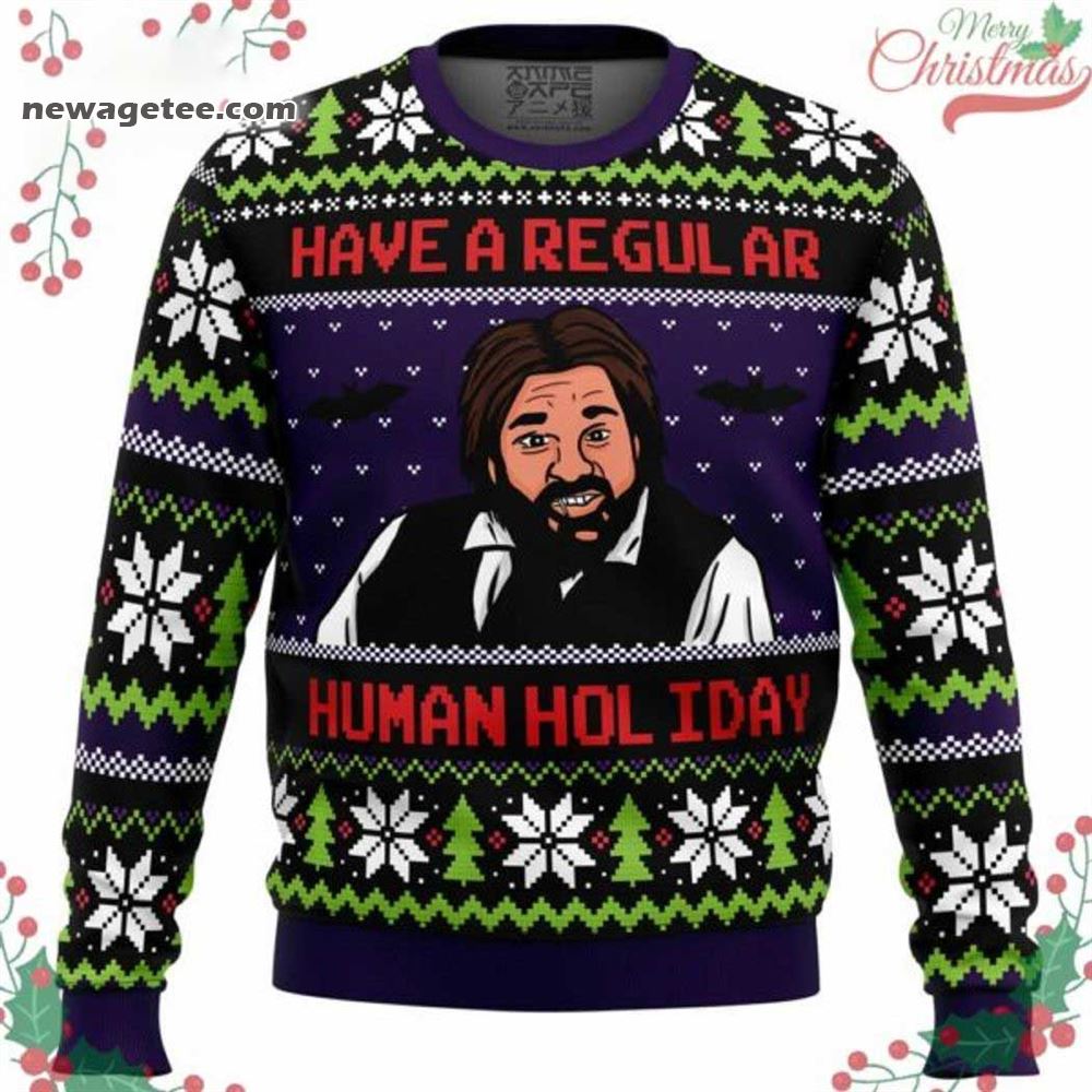 What We Do In The Shadow Have A Regular Human Holiday Ugly Christmas Sweater