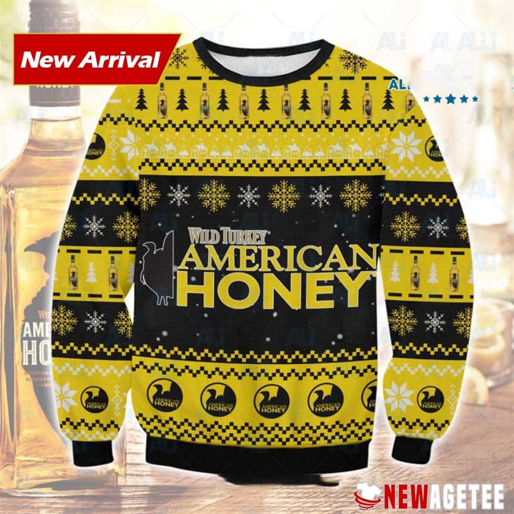 Wild Turkey American Honey Ugly Christmas Sweater