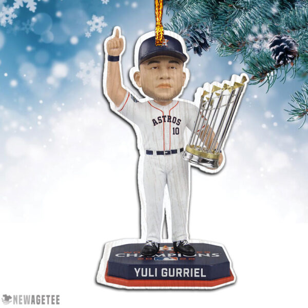 Yuli Gurriel Houston Astros 2022 World Series Champions Christmas Wood Ornament Xmas Tree Decor
