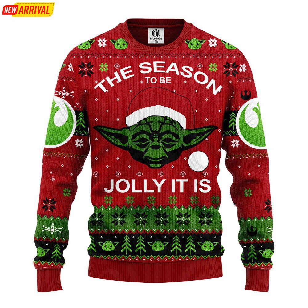 The Season To Be Jolly It Is Yoda Ugly Christmas Sweater