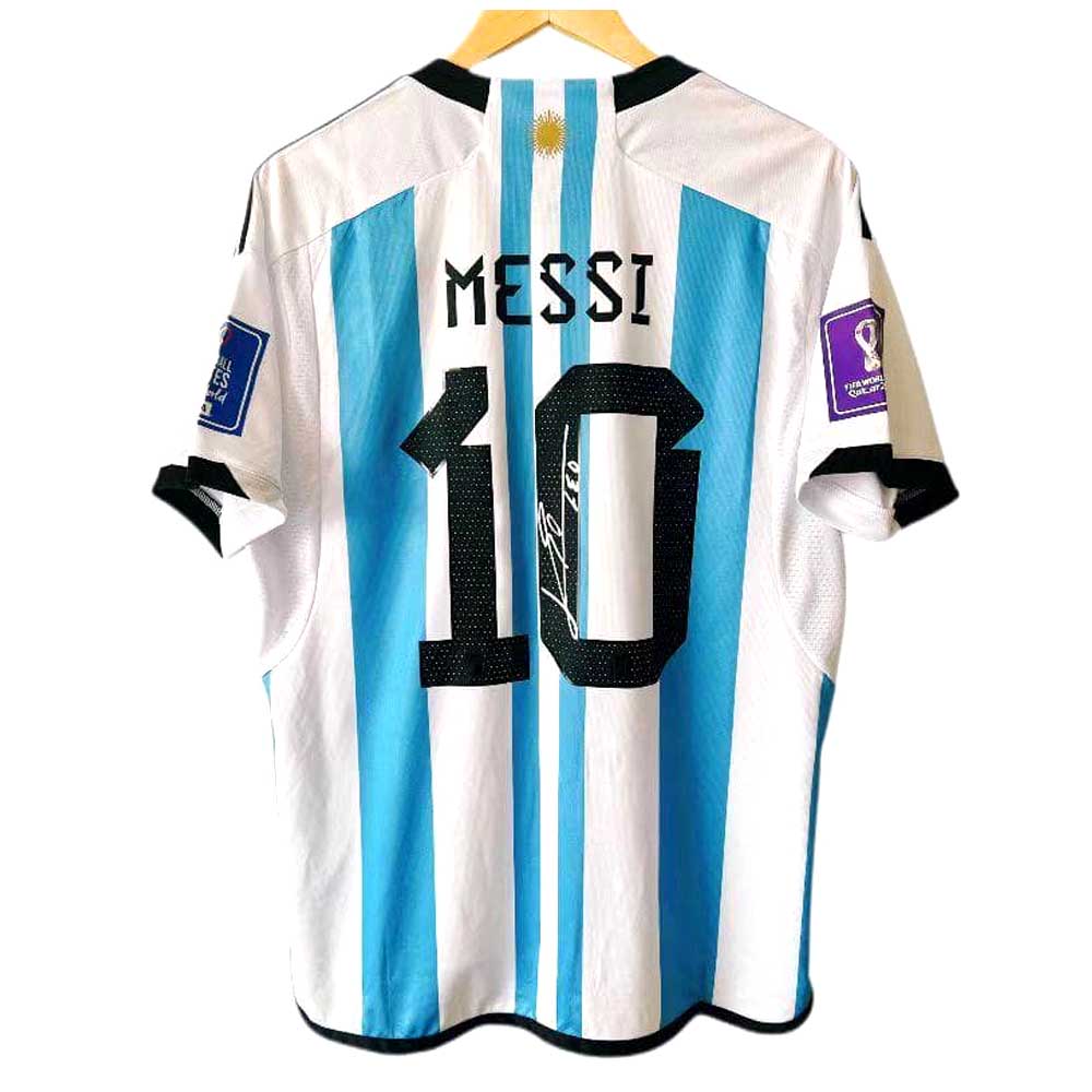 Argentina Lionel Messi Player Shirt With Champion World Cup 2022