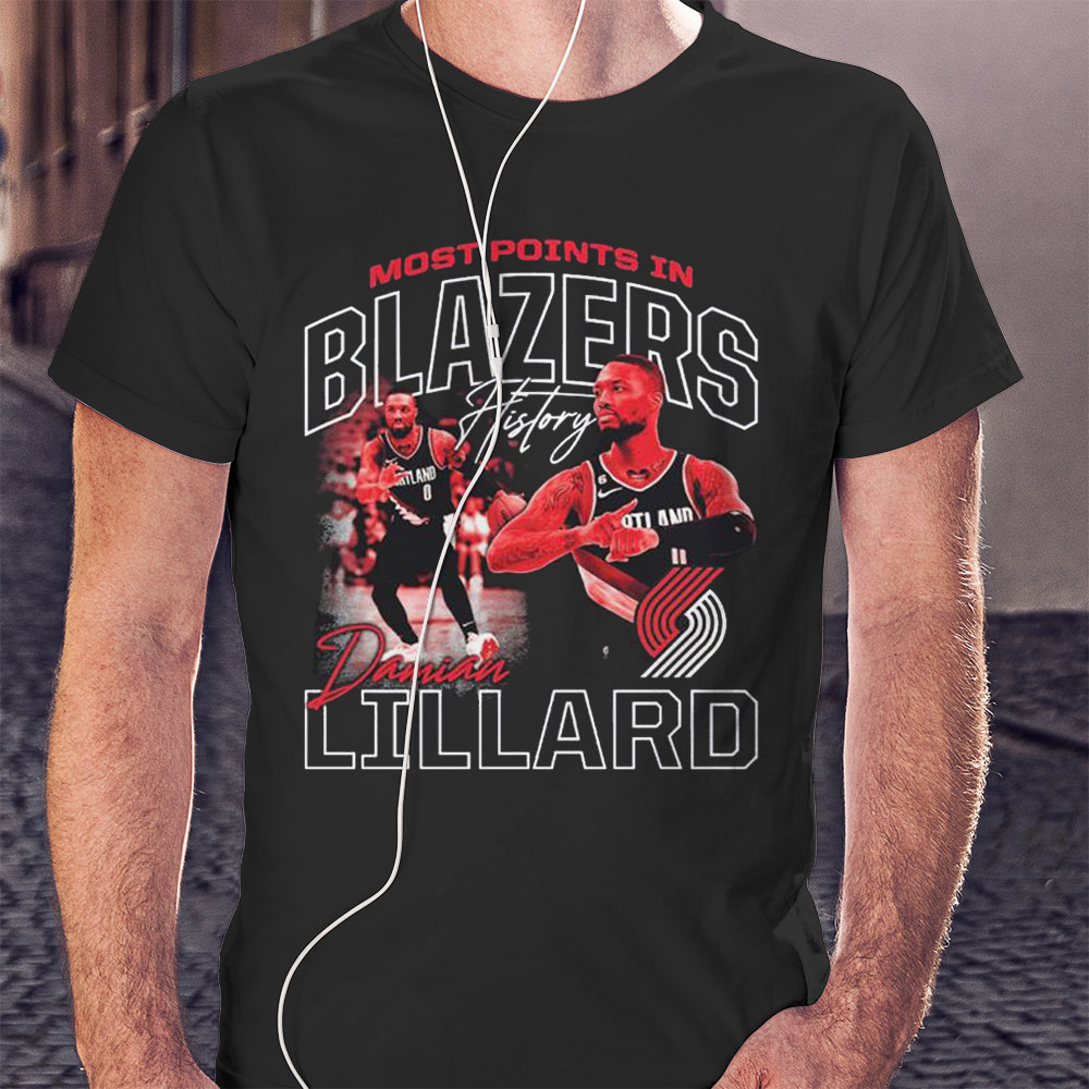 Damian Lillard Portland Trail Blazers Franchise All Time Scoring Leader Shirt Hoodie