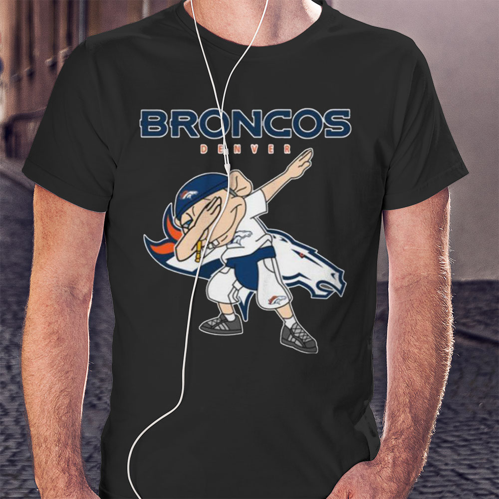 NFL Team Apparel TX3 Cool Denver Broncos Navy Blue Athletic Shirt