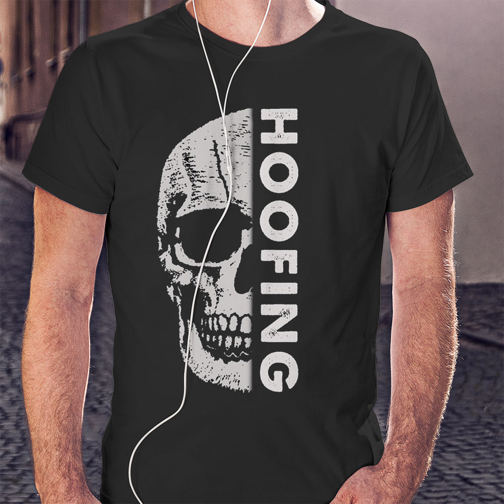 Half Of Skull Hoofing Shirt