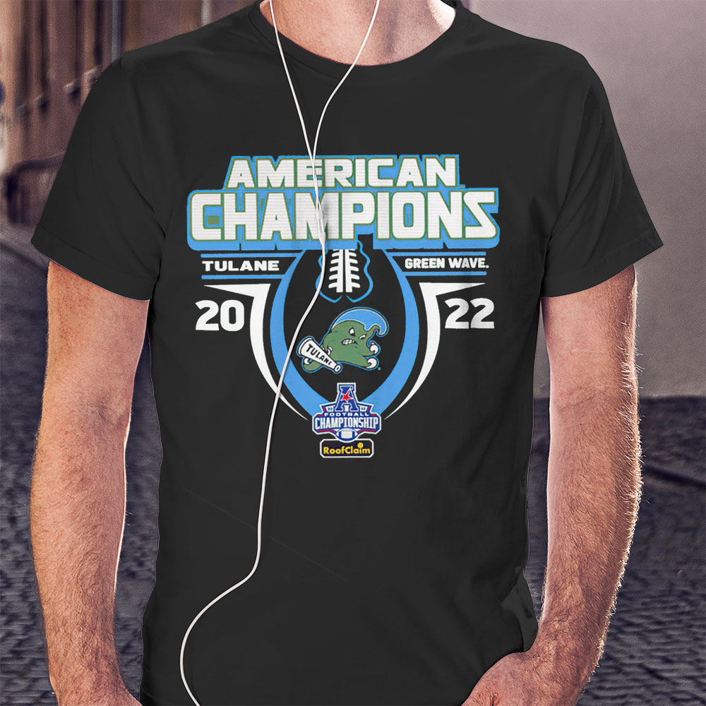 Tulane Green Wave 2022 Aac Football Conference Champions Shirt