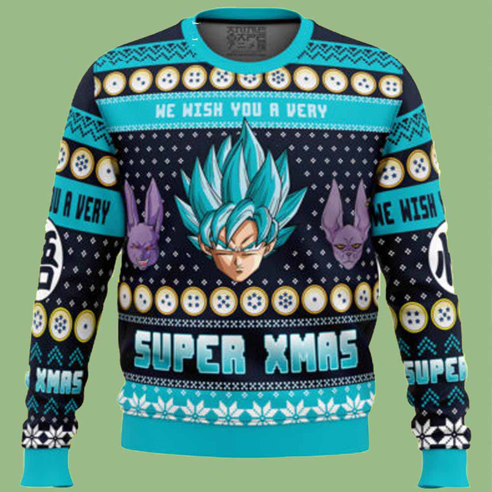 A Very Saiyan Dragon Ball Z Ugly Christmas Sweater