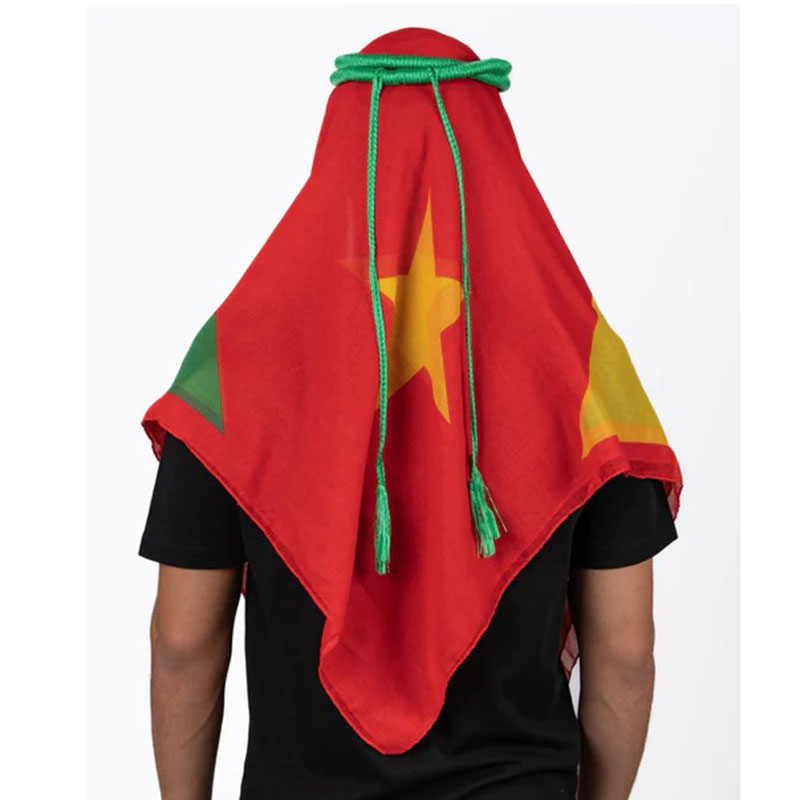 Cameroon National Flag Ghutra 2022 World Cup Keffiyeh Headscarf Ghutra Scarf