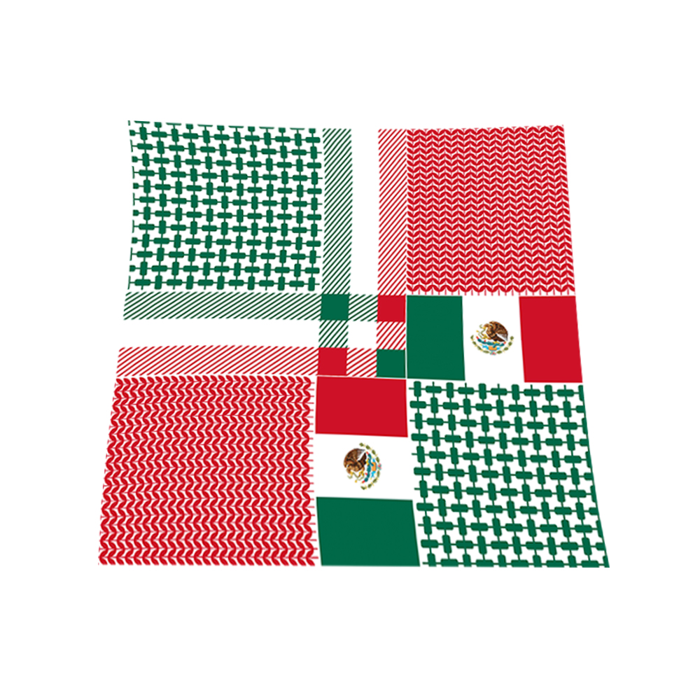 Mexico National Flag Ghutra 2022 World Cup Keffiyeh Headscarf Gift