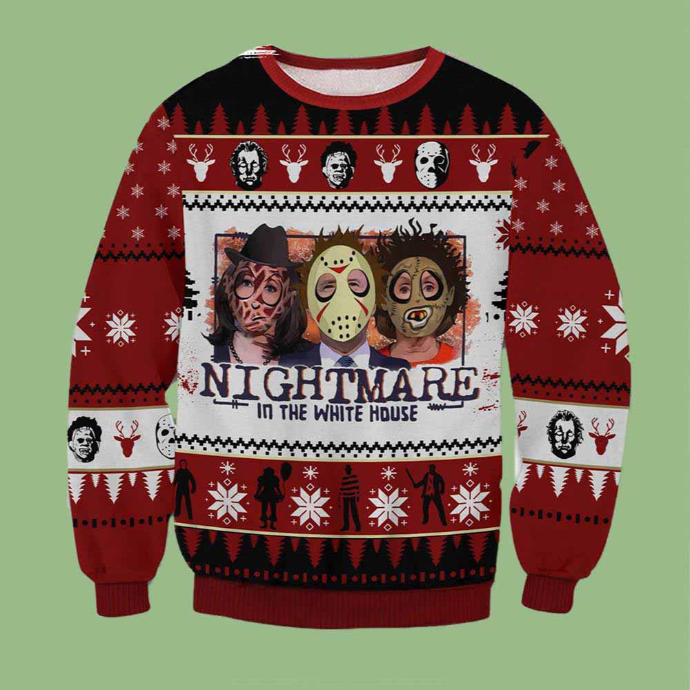 Nightmare Horror Ugly Christmas Sweater