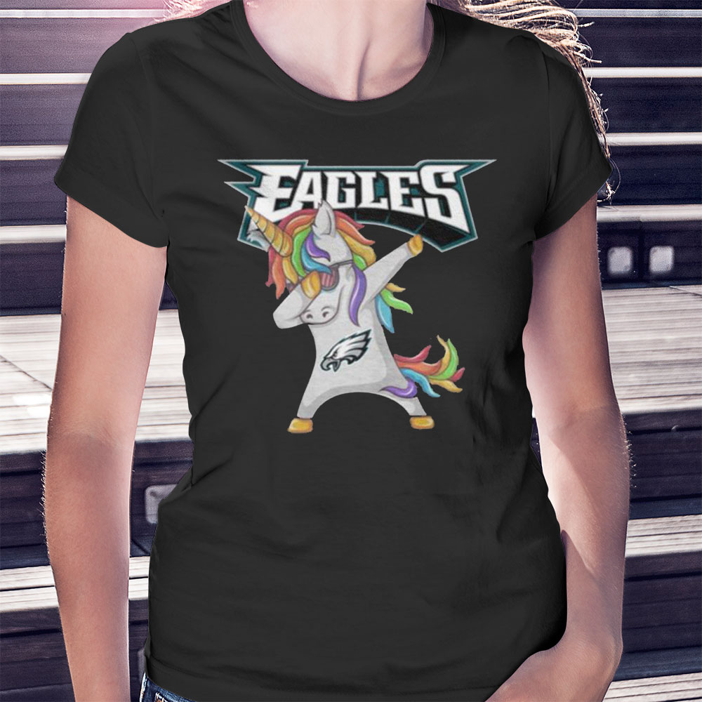 Funny Unicorn Dabbing Philadelphia Eagles Nfl Football T-shirt