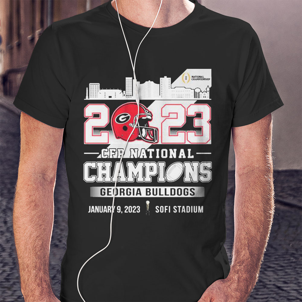 2023 Cfp National Champions Georgia Bulldogs Skyline Shirt