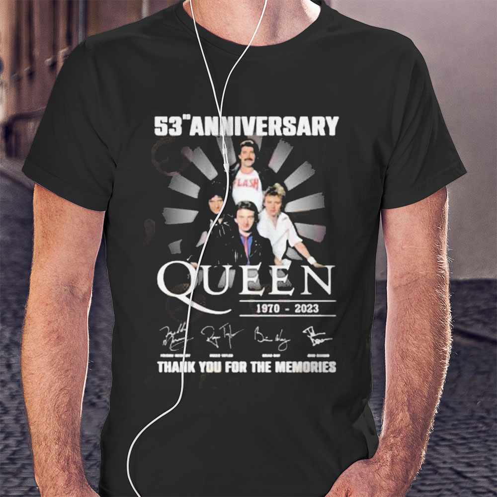 53rd Anniversary 1970 2023 Queen Thank You For The Memories Shirt Longsleeve