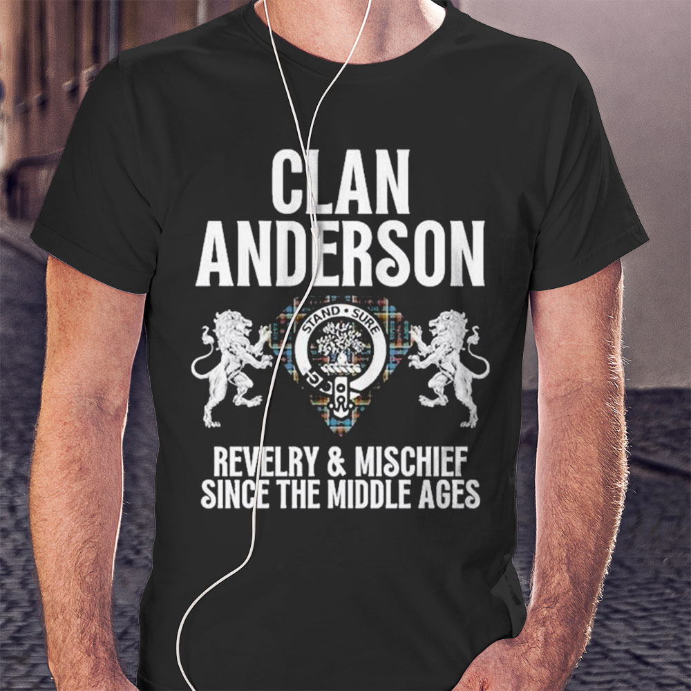 Anderson Clan Scottish Name Coat Of Arms Tartan Shirt