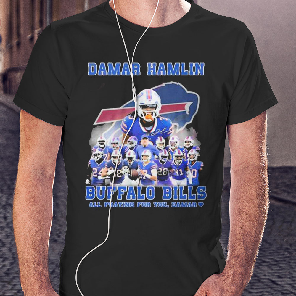 Pray For 3 Damar Hamlin Shirt, Buffalo Bills Unisex T-Shirt