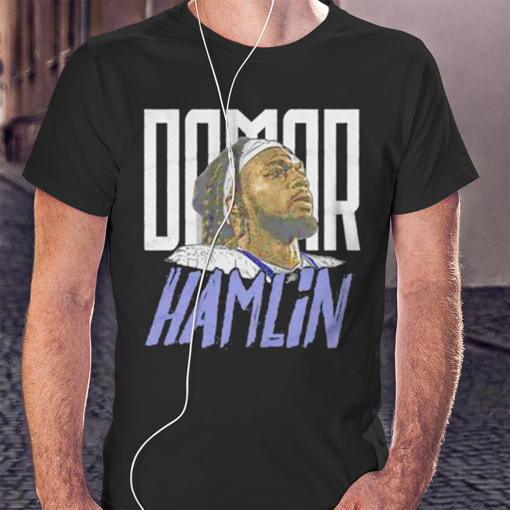 Damar Hamlin Buffalo Player Portrait Football Shirt