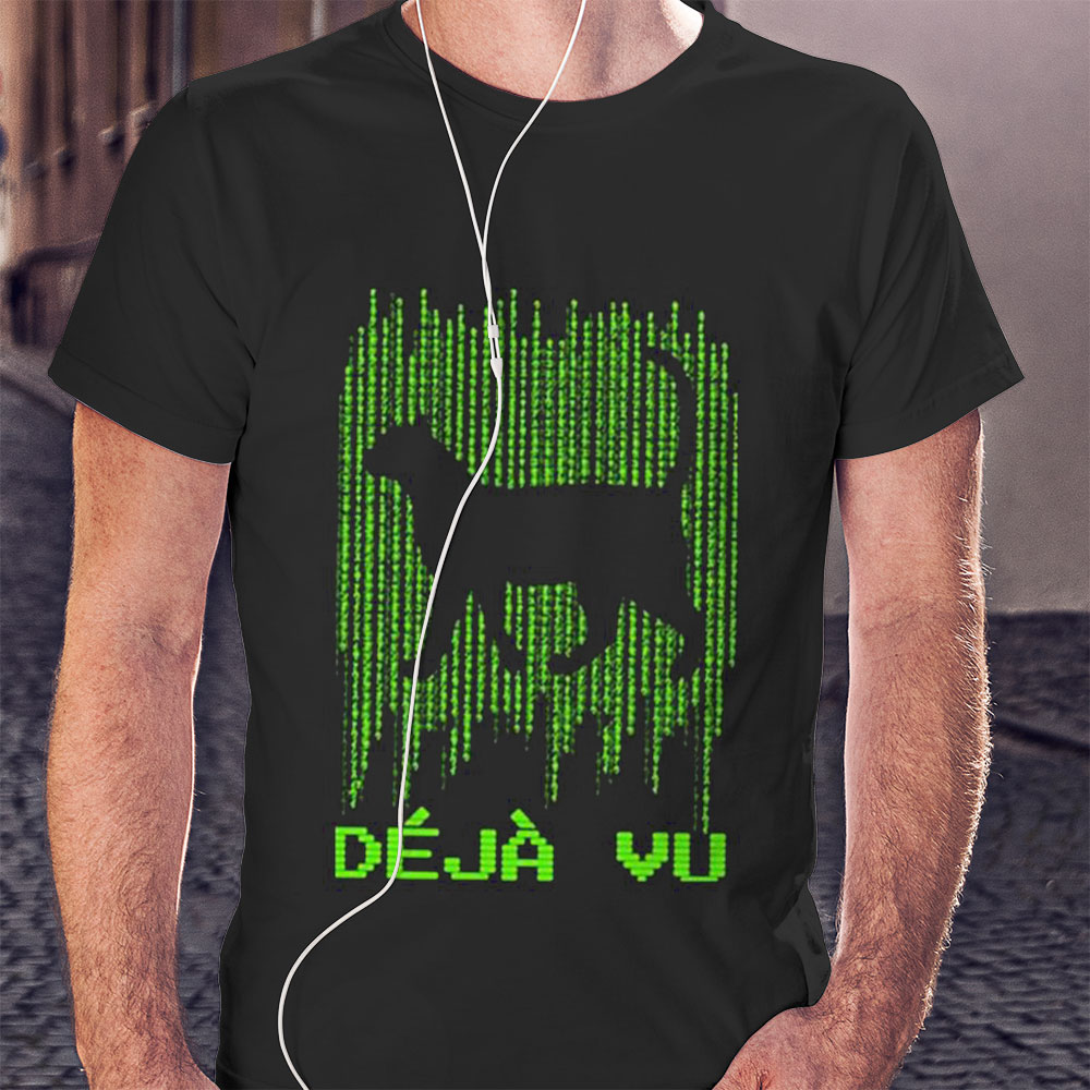 Deja Vu Cat Matrix Design Shirt Hoodie