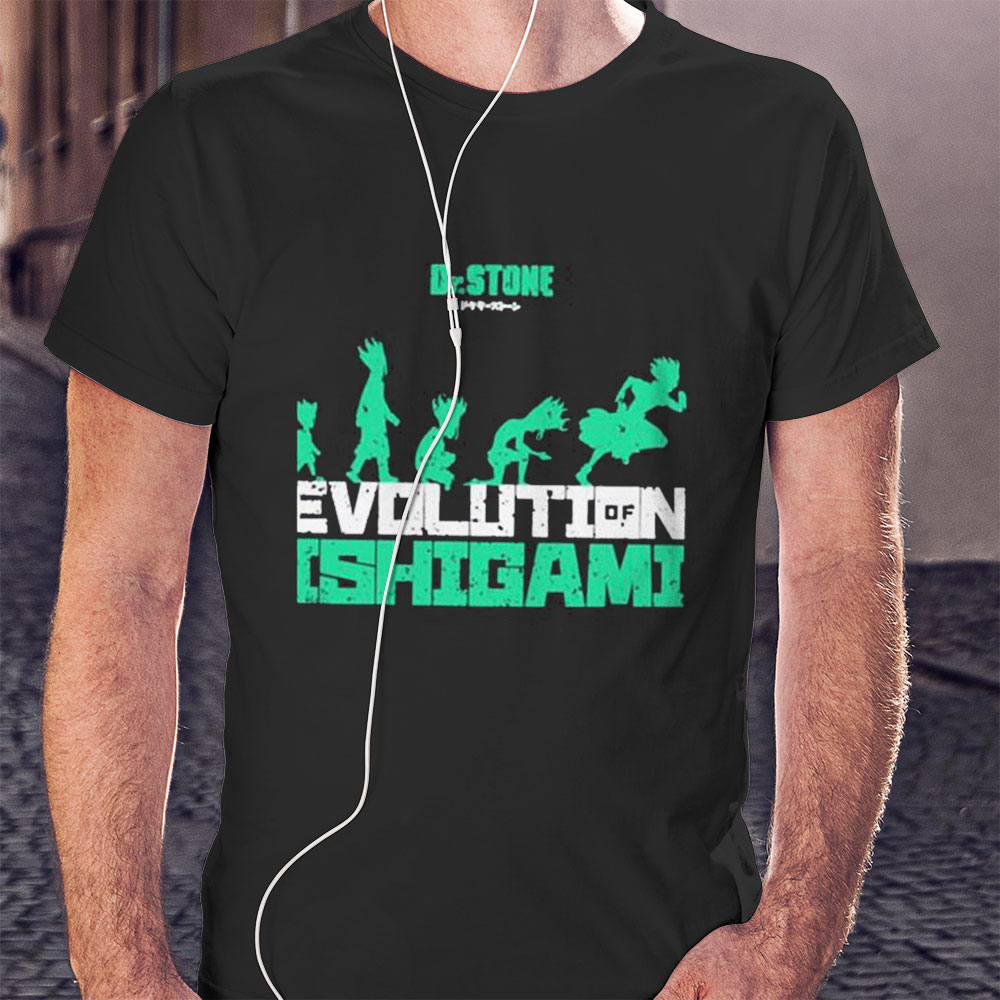 Evolution Of Ishigami Grunge Style Green Design Dr Stone Shirt Hoodie