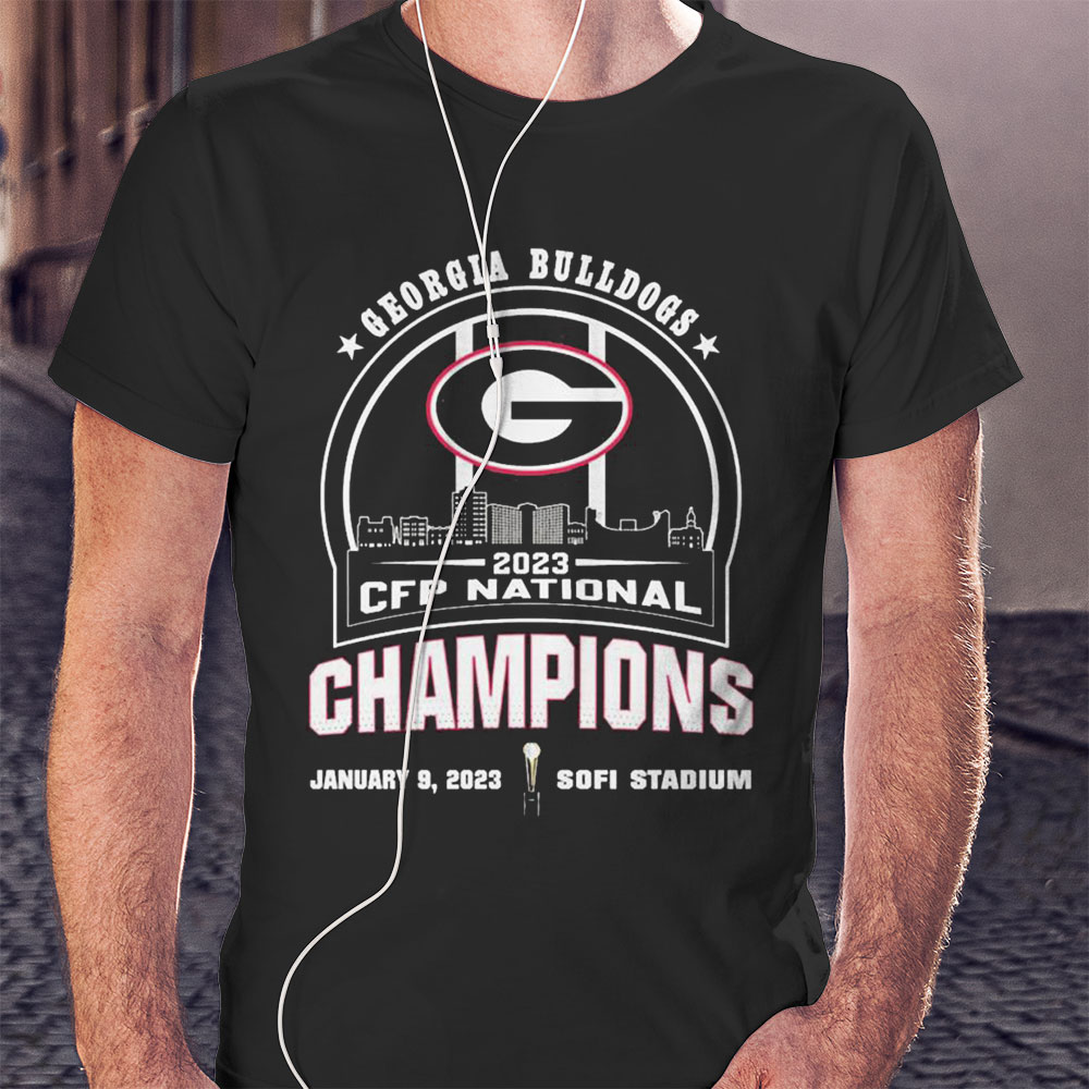 Georgia Bulldogs Skyline 2023 National Championship Champions Shirt