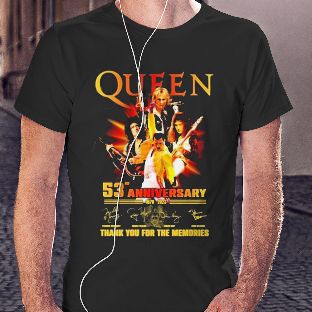 Queen 53rd Anniversary Thank You For The Memories 1970 2023 Shirt Longsleeve