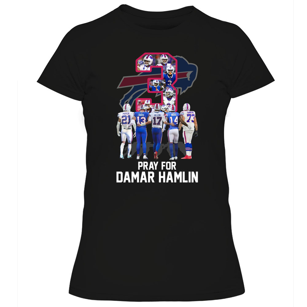 Praying For Buffalo Bills Damar Hamlin T Shirt - Wiseabe Apparels