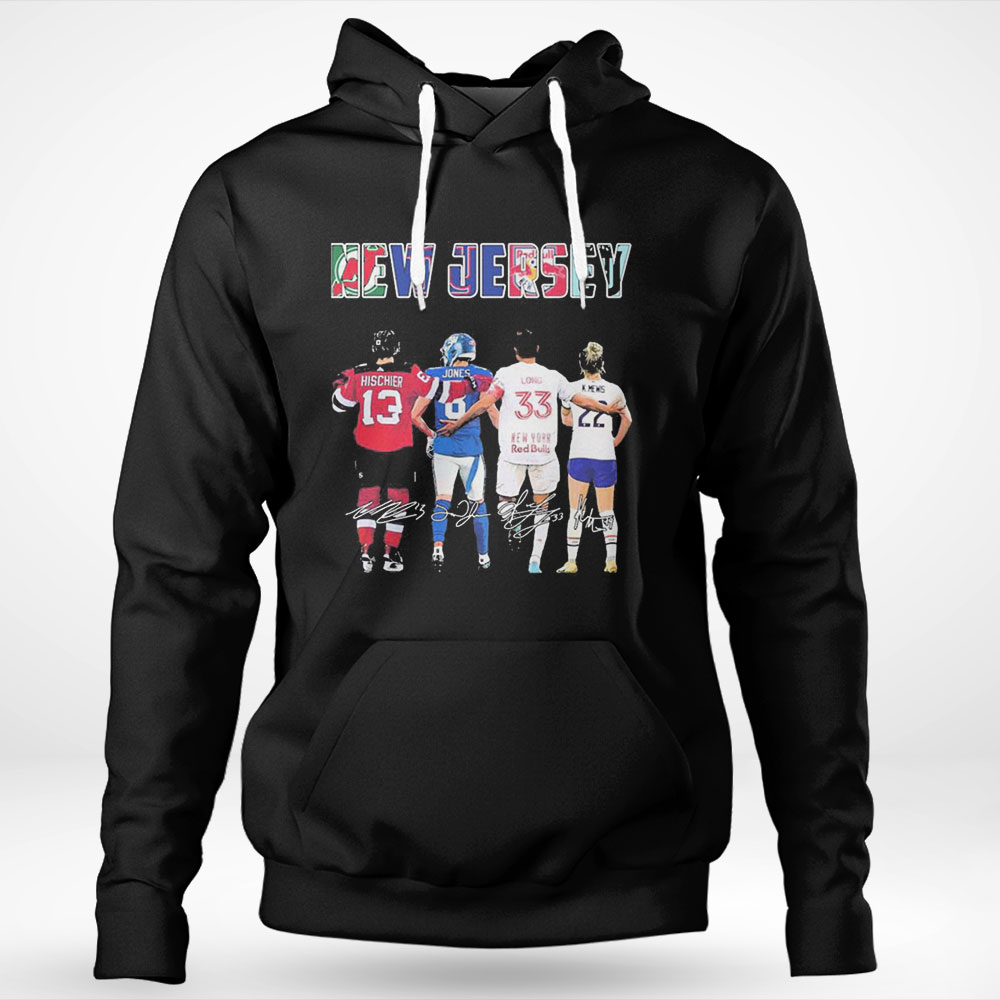 New Jersey Sports Nico Hischier Daniel Jones Aaron Long And Kristie Mewis  Signatures Shirt, hoodie, sweater, long sleeve and tank top