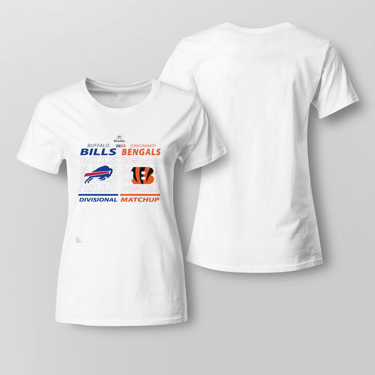 Cincinnati Bengals Vs Buffalo Bills 2022 2023 Afc Divisional Matchup Logo  Shirt, hoodie, sweater, long sleeve and tank top