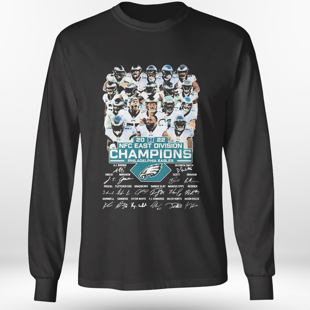 Philadelphia Eagles Team 2022 Nfc East Champions Signatures Shirt