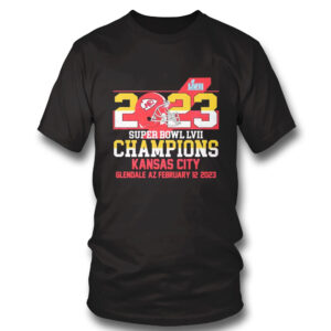 1 Shirt Official Kansas City Chiefs Championship 2023 Lvii Super Bowl Champions T Shirt