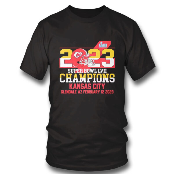 Official Kansas City Chiefs Championship 2023 Lvii Super Bowl Champions T-Shirt