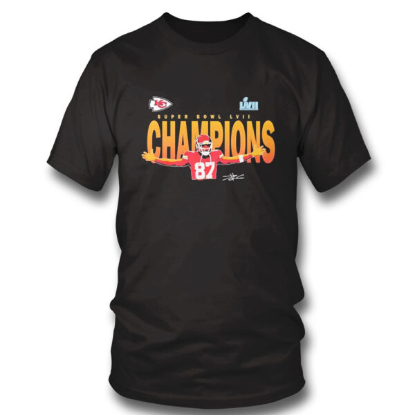 Travis Kelce Kansas City Chiefs Super Bowl Lvii Champions T-Shirt