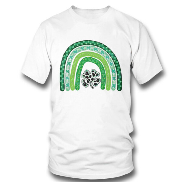 Shamrock Leopard Rainbow St Patricks Day Shirt, Hoodie