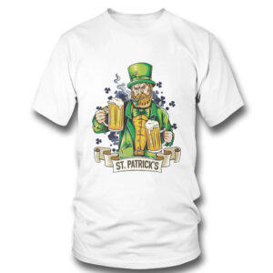 St Patricks Day Irish Man With Pipe And Beer Shirt, Hoodie