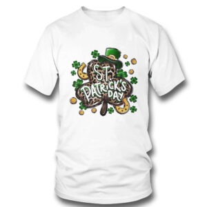 1 T Shirt St Patricks Day Leopard Shamrock Shirt Hoodie