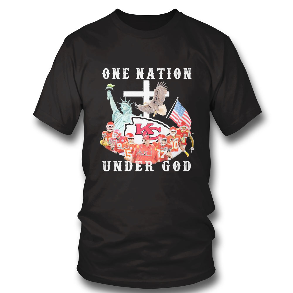 Chiefs Team Sport One Nation Under God Signature Shirt Ladies Tee