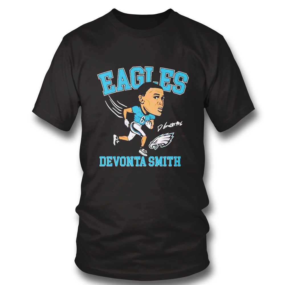 Devonta Smith Emoji Big Head Signature Philadelphia Eagle Shirt Ladies Tee