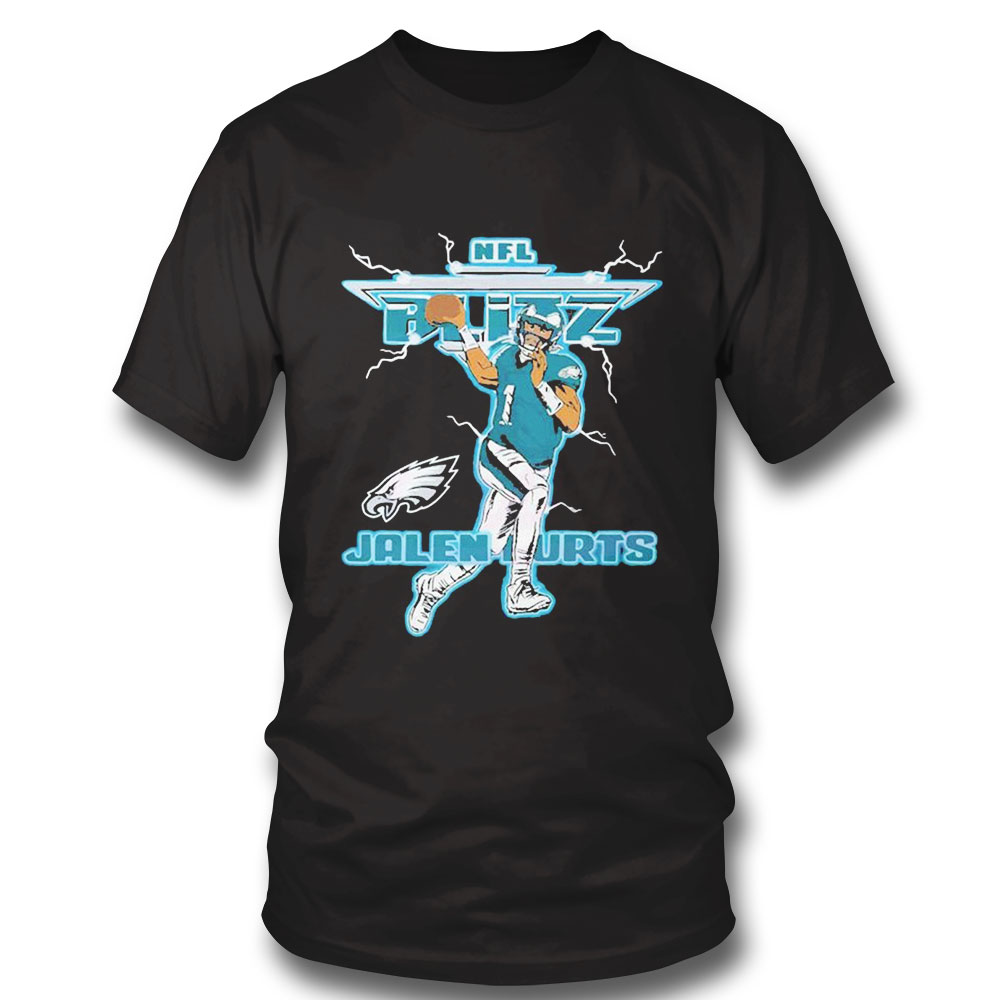 Jalen Hurts Charcoal Philadelphia Eagles Nfl Blitz Player Shirt Ladies Tee