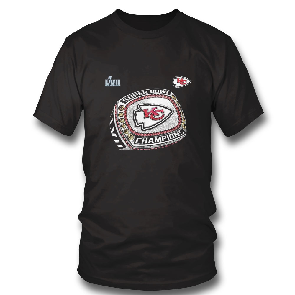 Ring won super bowl lvii champions Kansas city Chiefs 2023 T-shirt