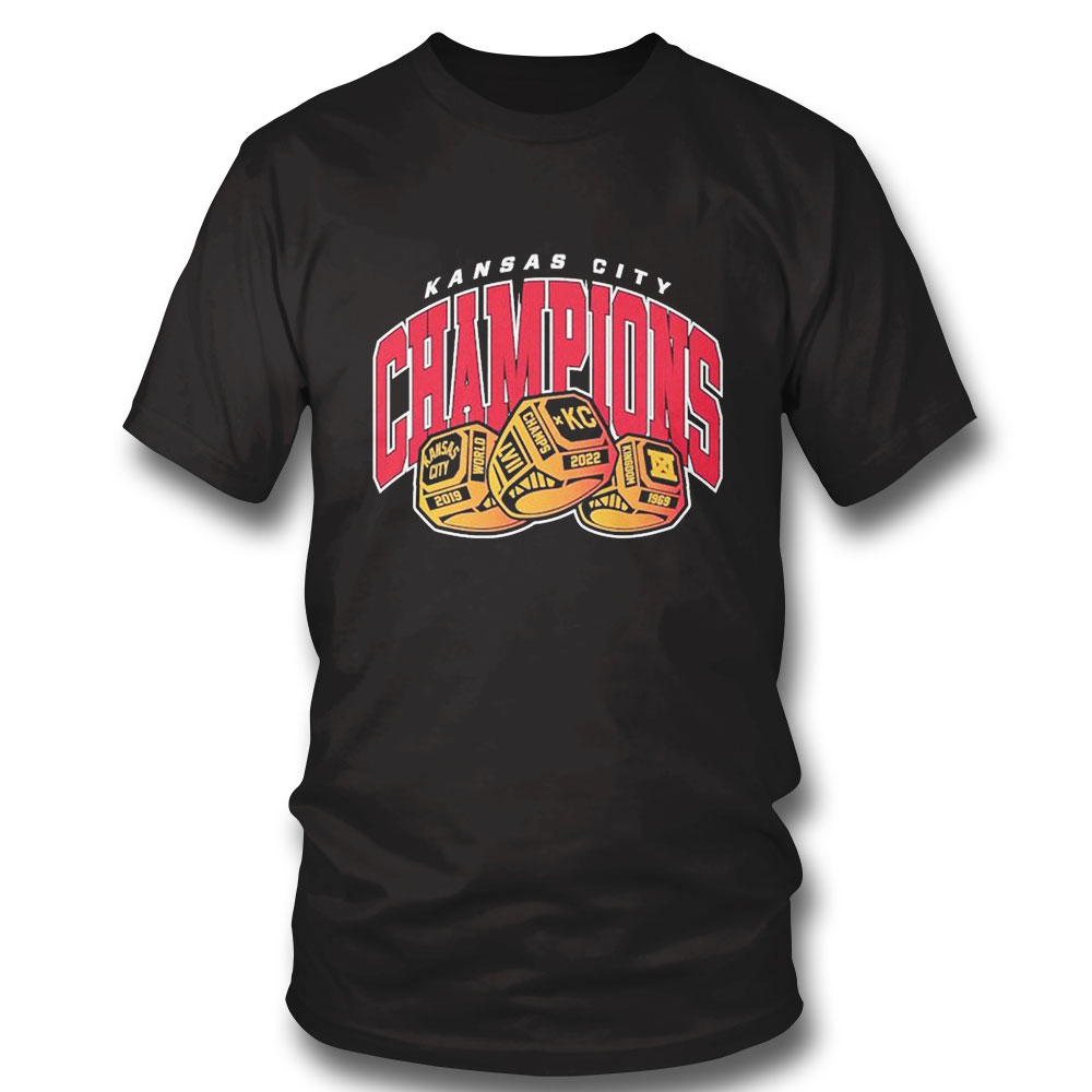 Kc Chiefs 3x Champions Rings Iv Liv Lvii Shirt