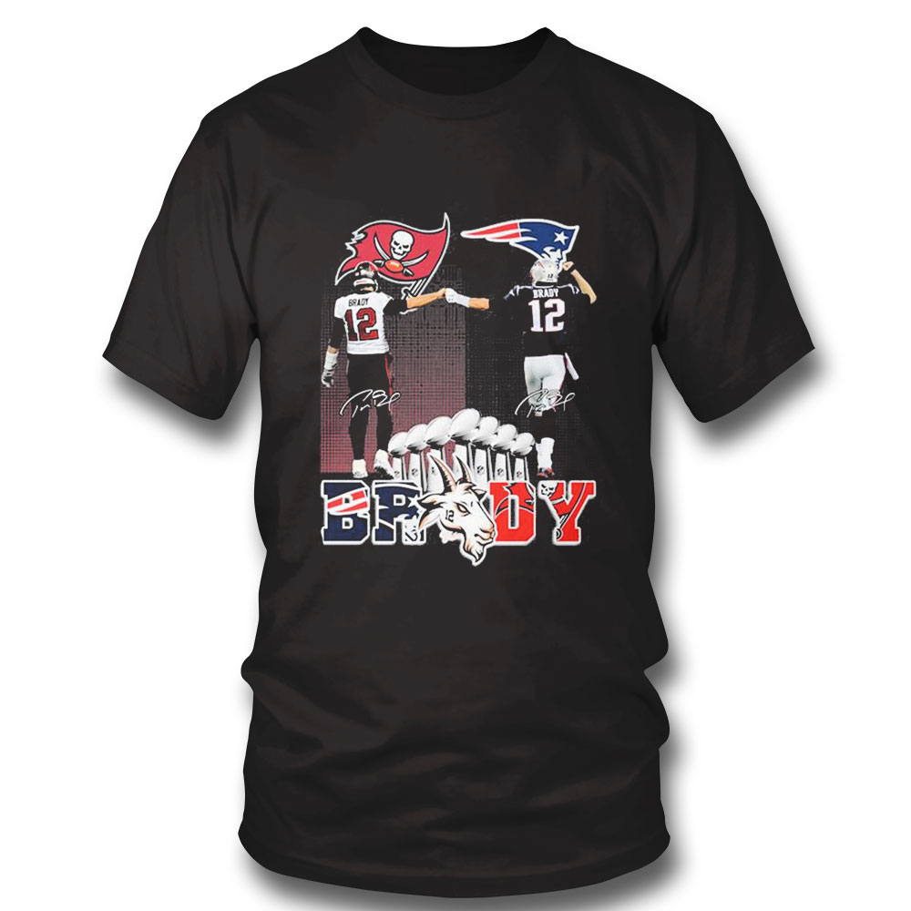 Tom Brady Goat Super Bowl Thank You For The Memories Signature Shirt Ladies Tee