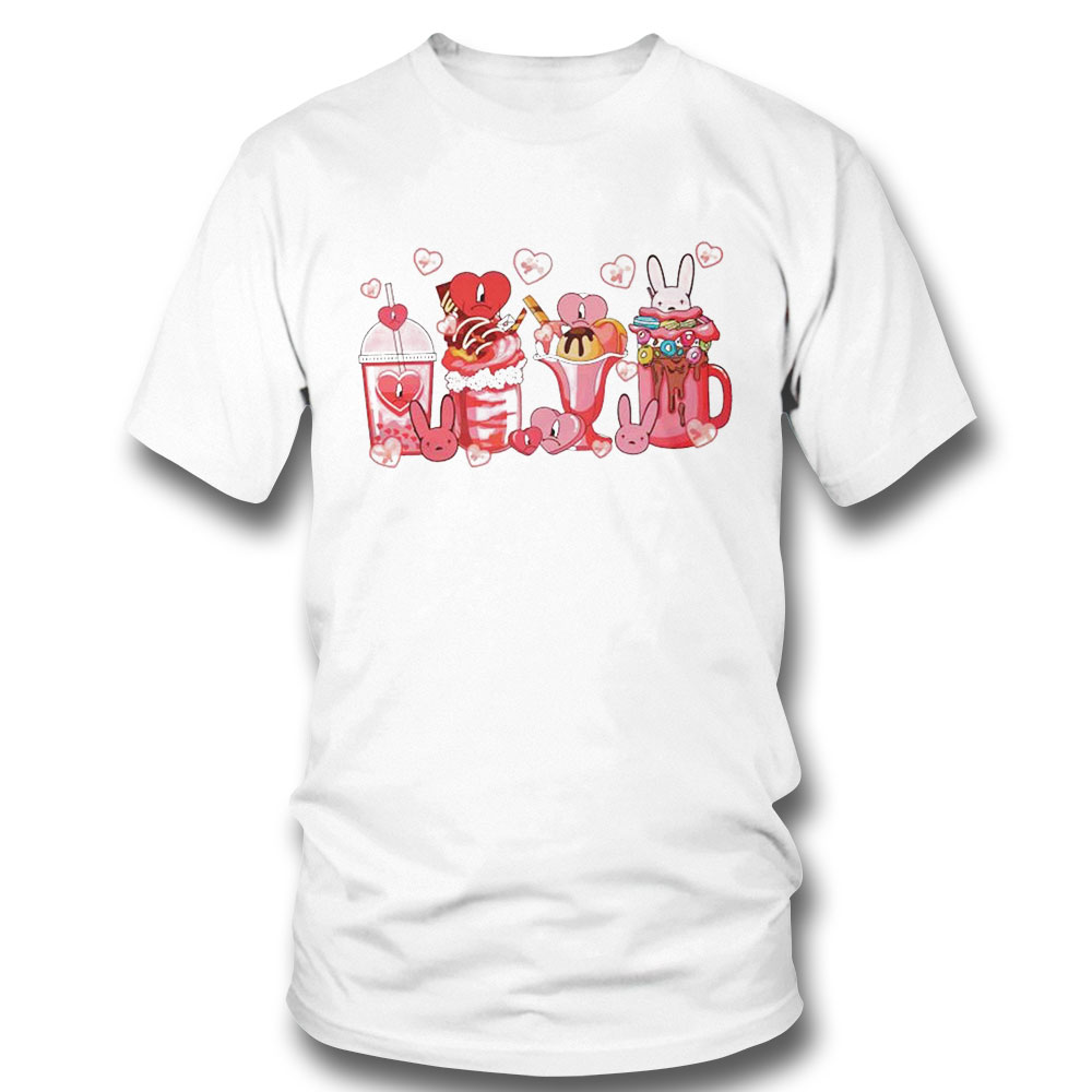 Bad Bunny Coffee Valentine Shirt Ladies Tee