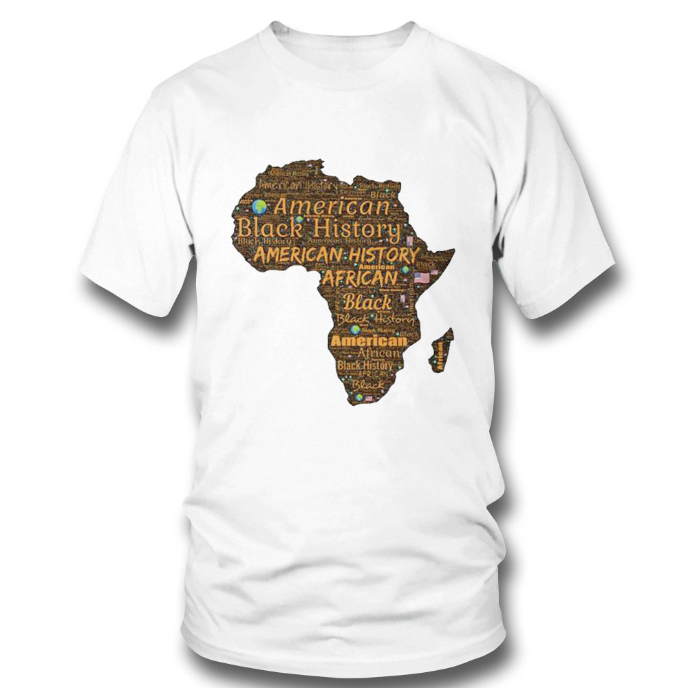 Black History Is American History Wordart Premium Fit Ladies Shirt