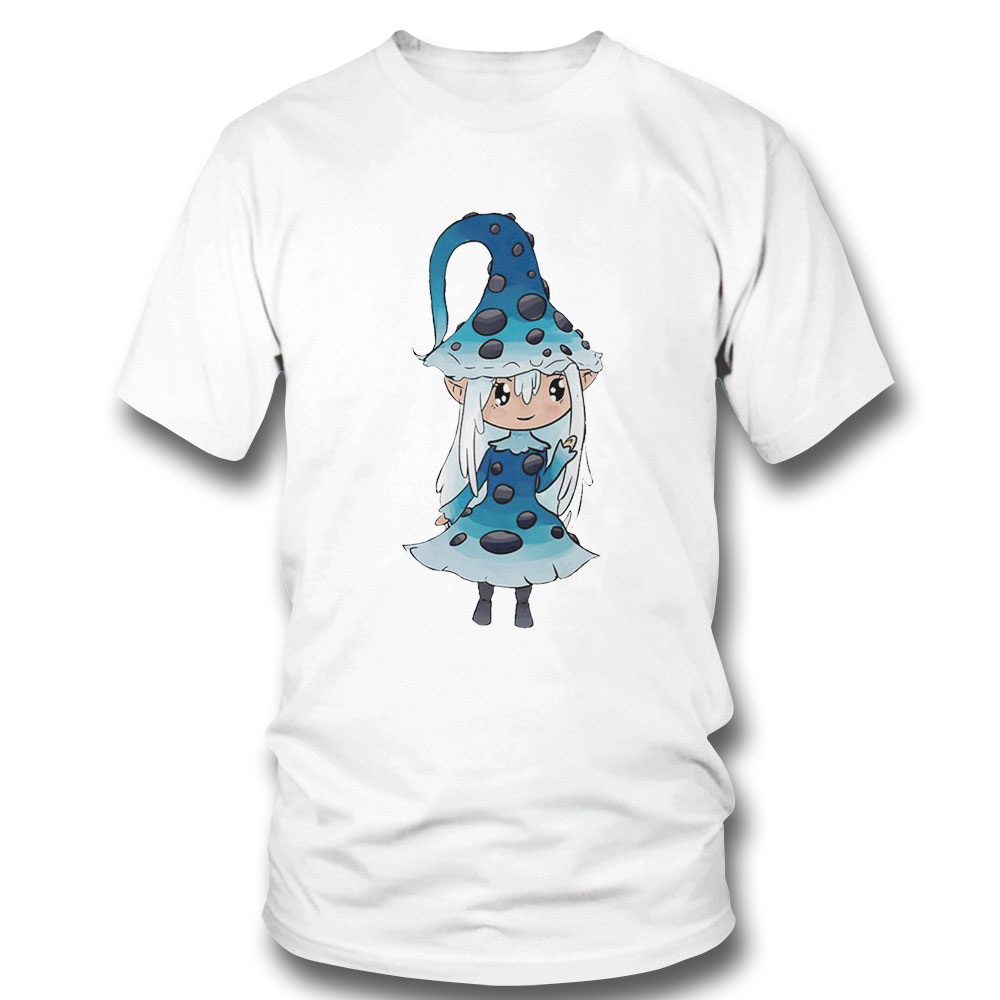 Blue Mushroom Girl Art Shirt Hoodie