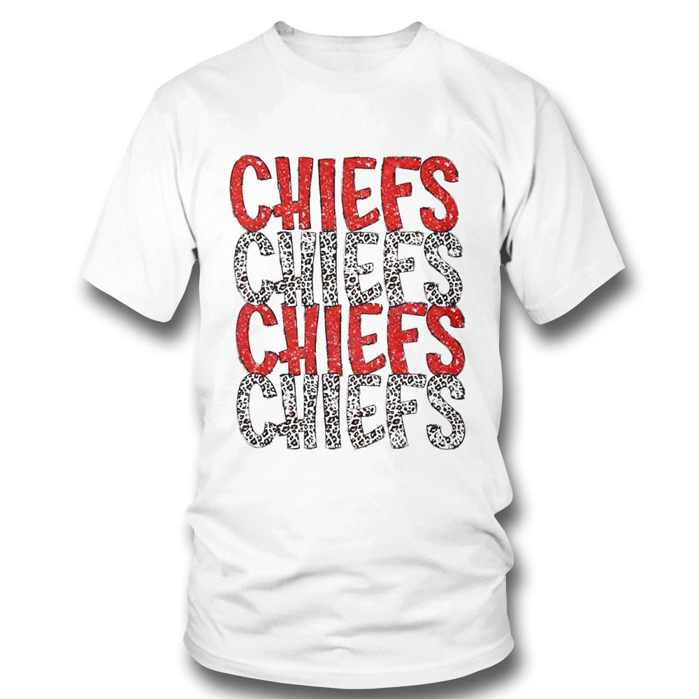 Chiefs Leopard Footbal Shirt Ladies Tee
